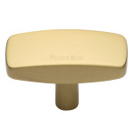 M Marcus Heritage Brass Rectangular Design Cabinet Knob 47mm